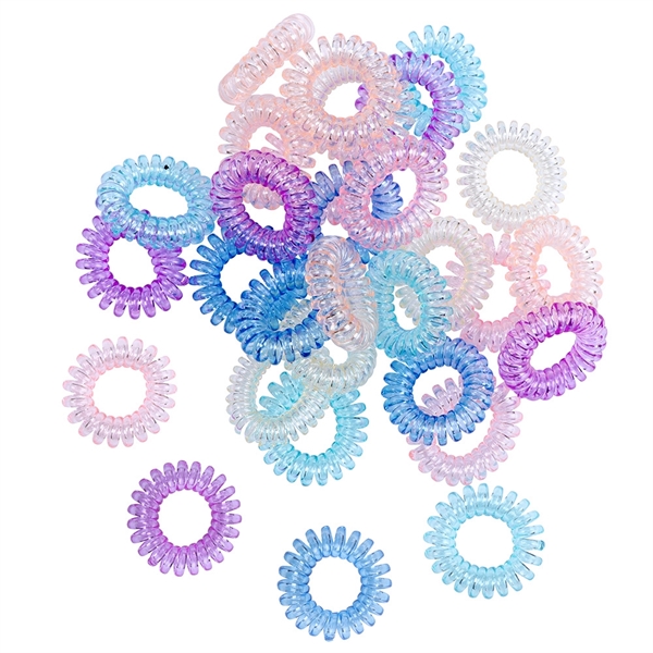 Women Elastic Tie TPU Hair Ropes Telephone Cord