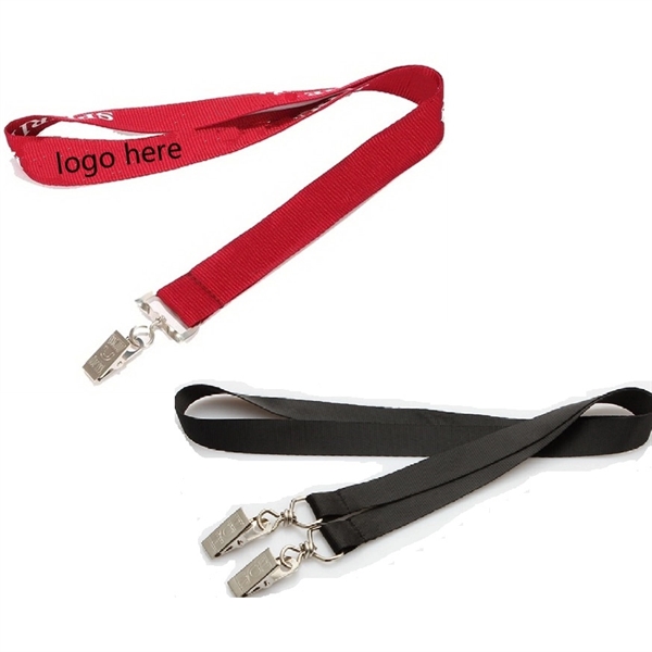 Custom Logo Polyester double layer Lanyard