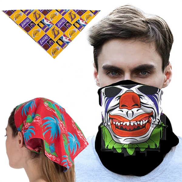 Triangle Sublimation Safety Face Bandannas