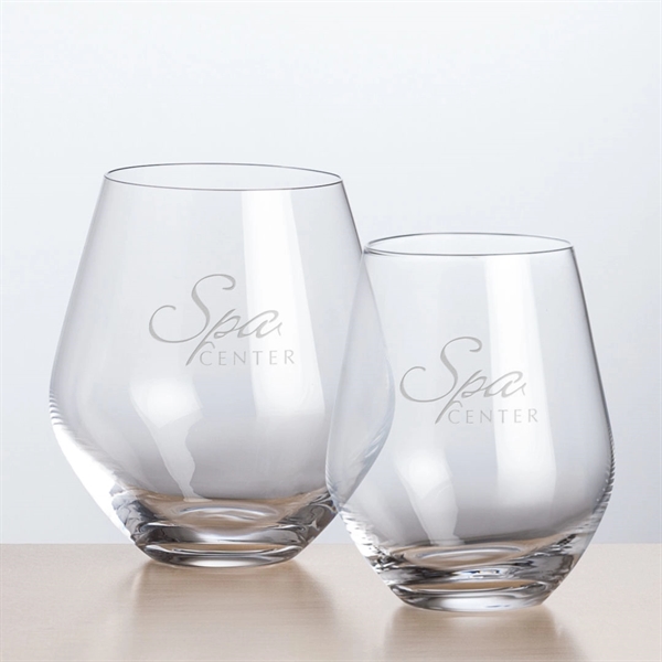 Reina Stemless Wine - Deep Etch