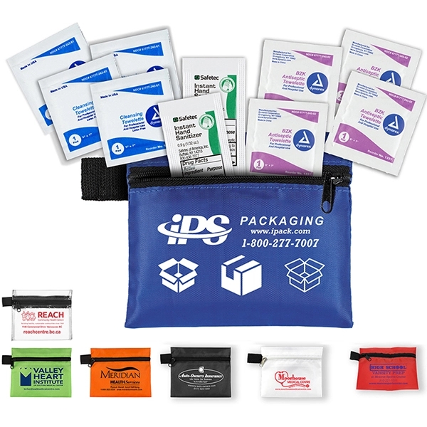 Dallas 10 Piece Antiseptic First Aid Kit in Zipper Pouch