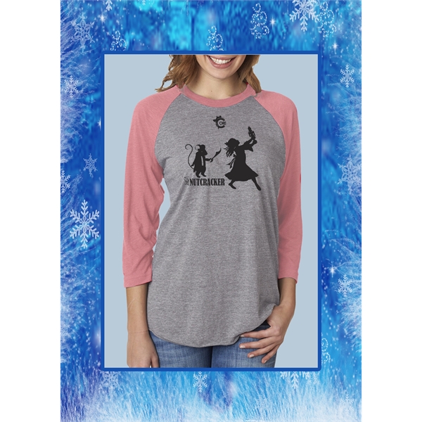 CORE - NUTCRACKER - ADULT  3/4 Raglan - DESERT PINK/HEATHER