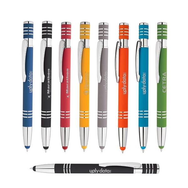 Soft-Touch Metal Pen with Stylus Tip