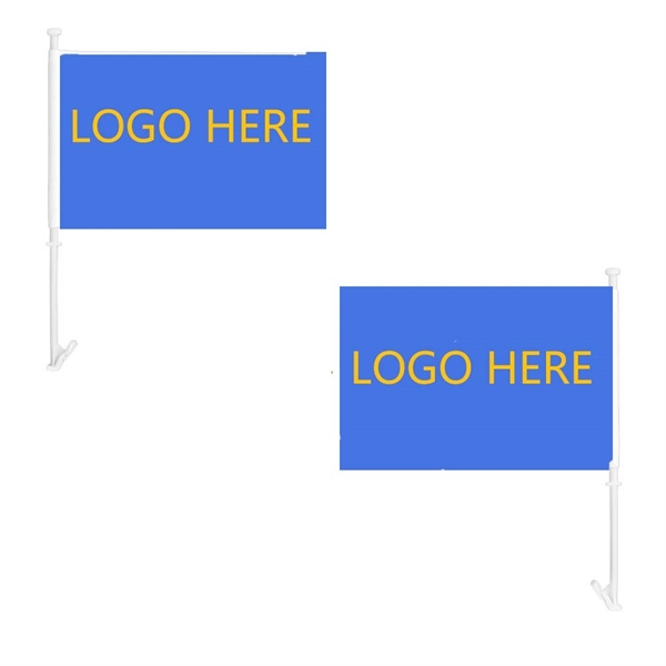2020 12" x18 "  Double Sided Custome Polyester Car Flag