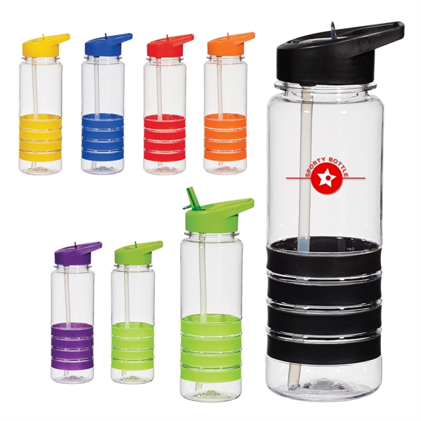 24 Oz. Water Bottle with Silicone Bands