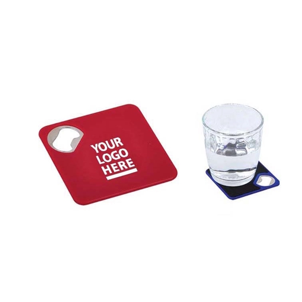 Square Coaster With Bottle Opener