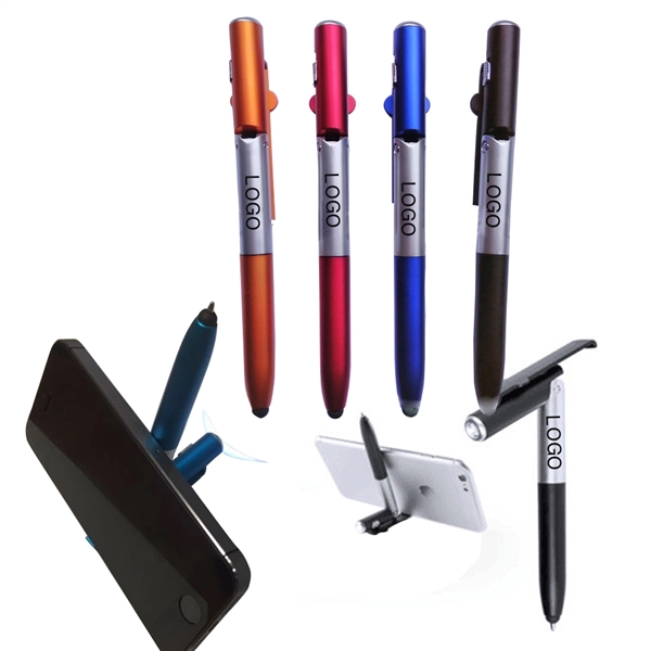 Multifunctional Mobile Phone Holder Folding Light Ball Pen