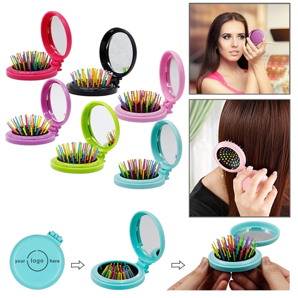Mini Folding Brush & Mirror