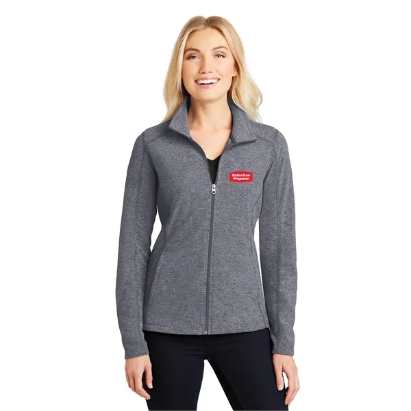Port Authority Ladies Heather Microfleece Full-Zip Jacket.