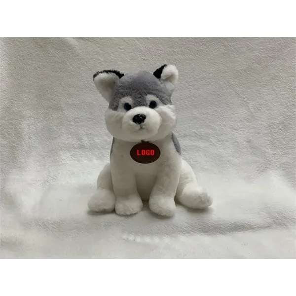 8" Stuff sitting Husky Beanie Baby with ID tag