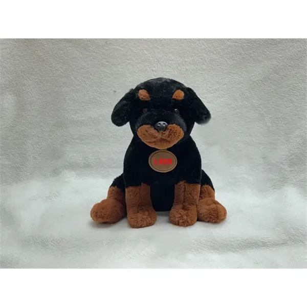8" Stuff sitting Rottweiler Beanie Baby with ID tag