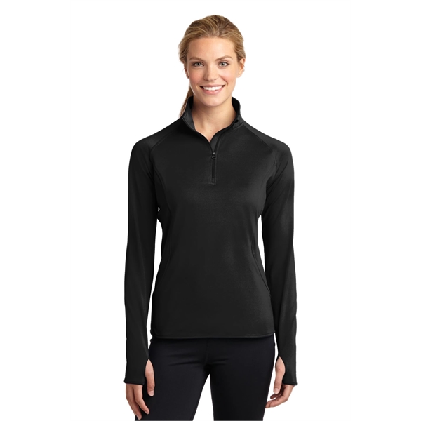 Sport-Tek Ladies Sport-Wick Stretch 1/2-Zip Pullover.