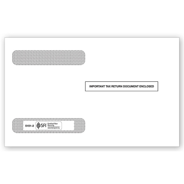 Double-Window Envelope, 4-Up Horiz.