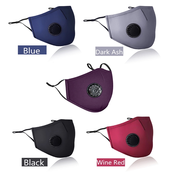 Reusable Cotton Face Masks With Breathing Valve