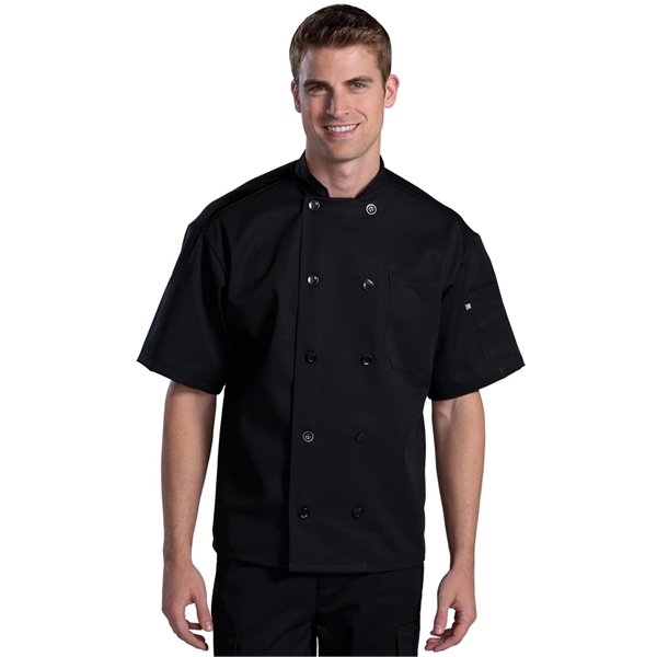 10 Button Short Sleeve Chef Coat With Mesh