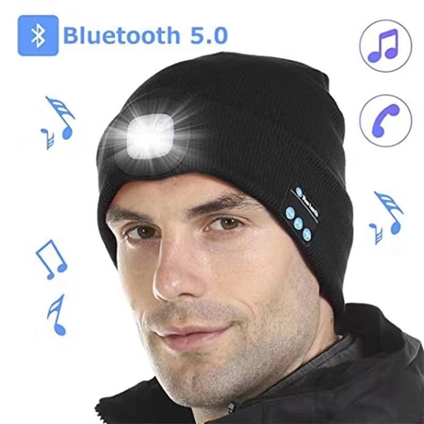 Wireless Bluetooth Beanie Hat With Light