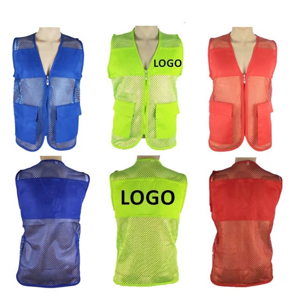 2 Pocket Mesh Volumteer Supermarket Vest