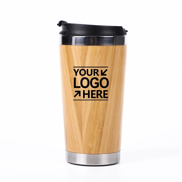 Insulated Bamboo Travel Mug Tumbler