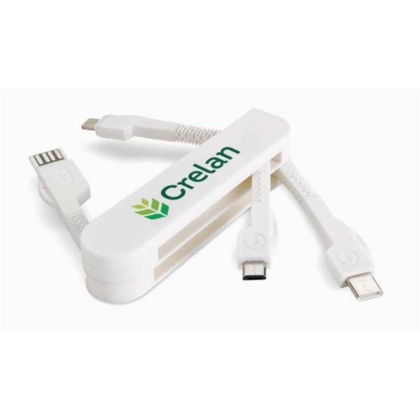 Swiss Army Knife Style 3 In 1 Foldable USB Charging Cable