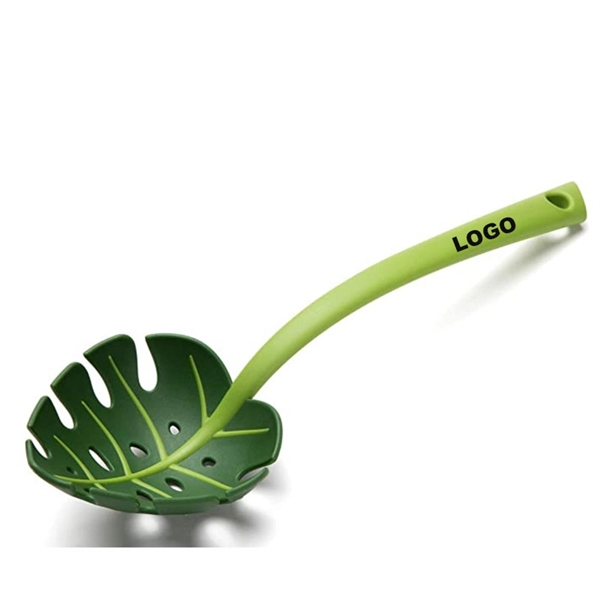 Leaf-Shaped Spoon with Long Handle