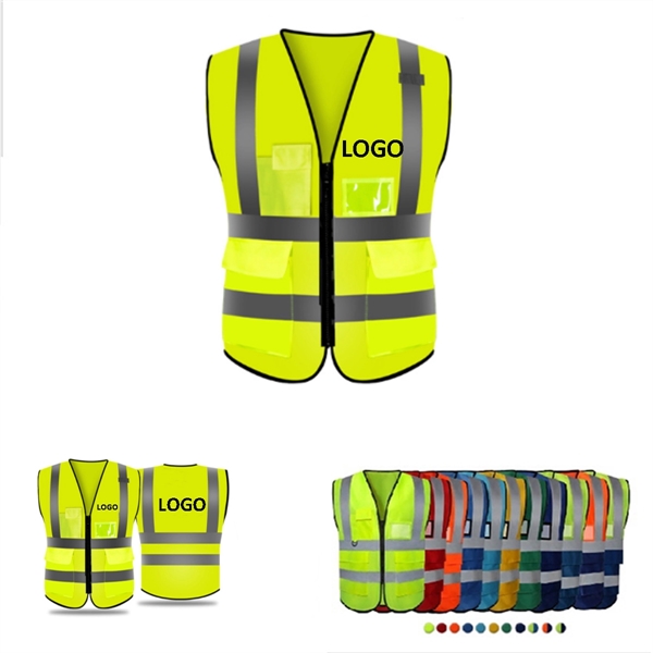 High Visibility Safety Vest with Pockets