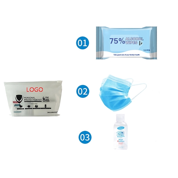 3 in 1 Travel PPE Kit 2oz Hand Sanitizer