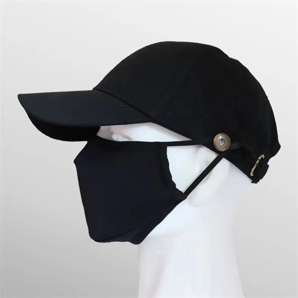 Baseball cap w/ 3ply cotton mask