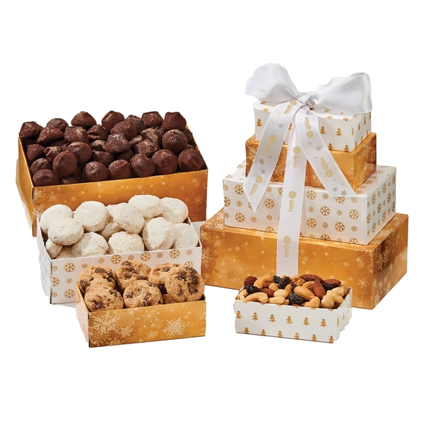 Rich Four-Tier Food Tower