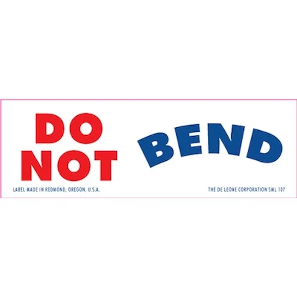 Do Not Bend Paper Labels