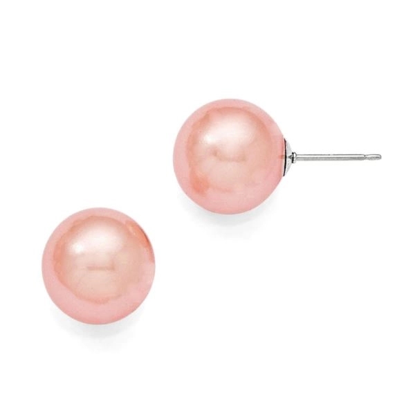 12-13mm Pink Stud Earrings