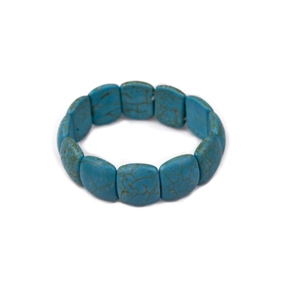 Blue Stretch Bangle Bracelet