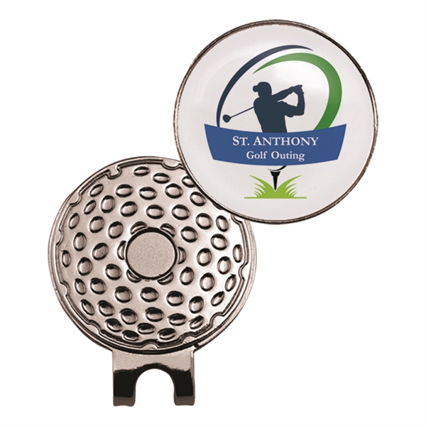 Golf Hat Clip with Full Color Ball Marker