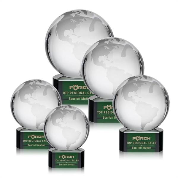 Globe Award on Paragon Base - Green