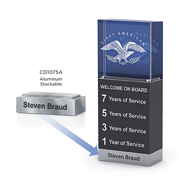 Stackable Aluminum Bar Milestone Awards