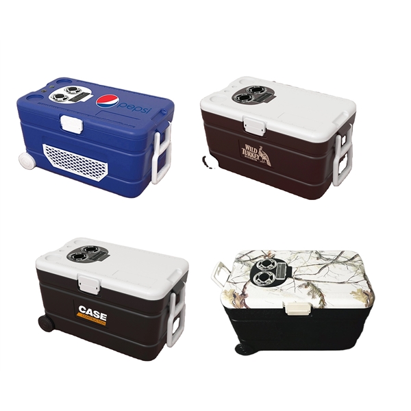 48 Quart Bluetooth Speaker Cooler On Wheels