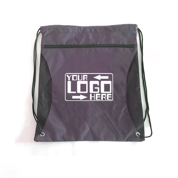 Mesh Pocket Drawstring Bag