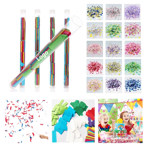 Customized Tissue Confetti Wand Flick Clear Sticks