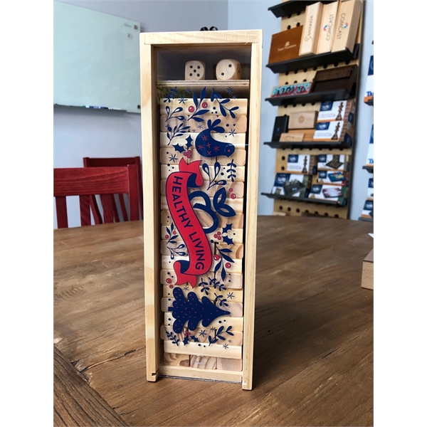 Tower Game with Acrylic Lid - Classic Stacking Fun