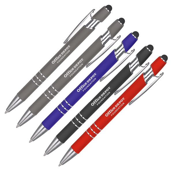 Black Ink Aluminum Pen with Stylus
