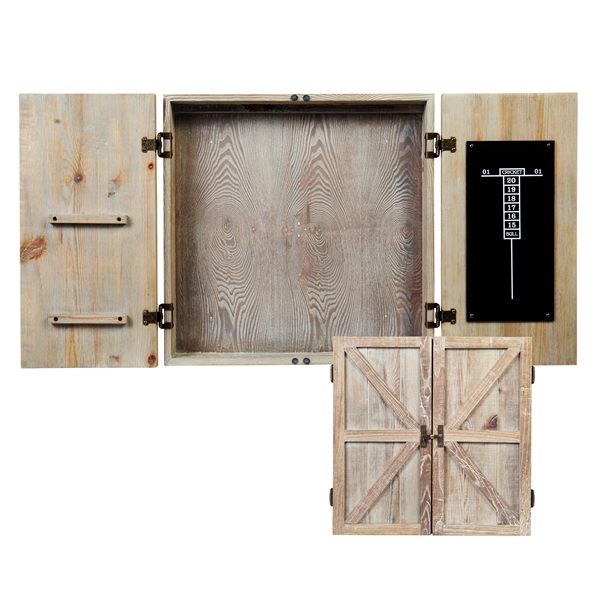 American Legend - Barnwood Dartboard Cabinet