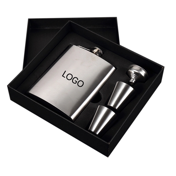 4pcs/set Stainless Steel Hip Flask, Shot Glass and Funnel