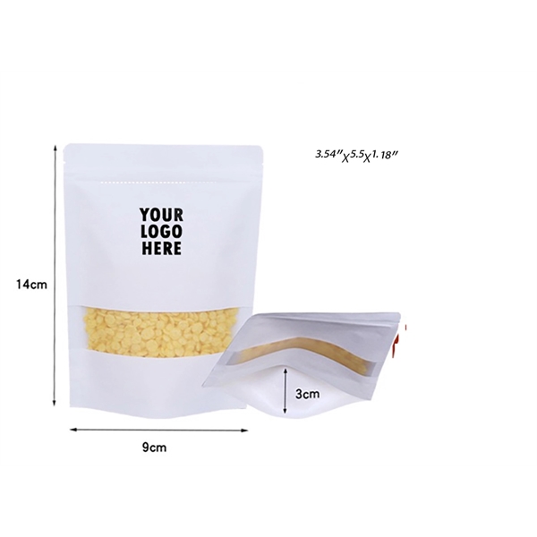 Stand Up Pouch Bag With Window Resealable  Smell Proof