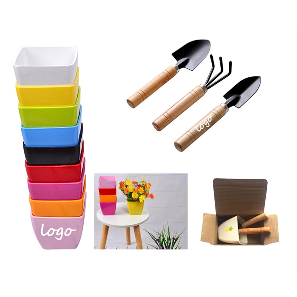 Planting Kit Indoor Flower Pot Mini Garden Tools Set