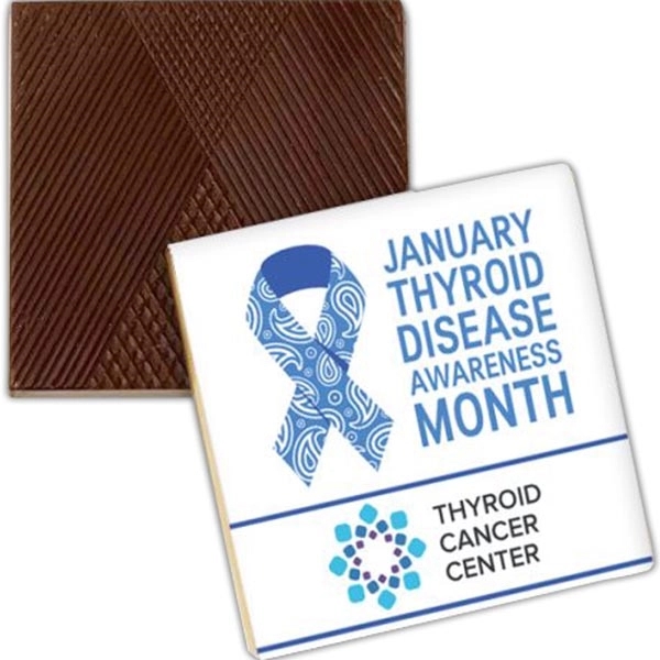Thyroid Awareness Chocolate Squares - 1.75"