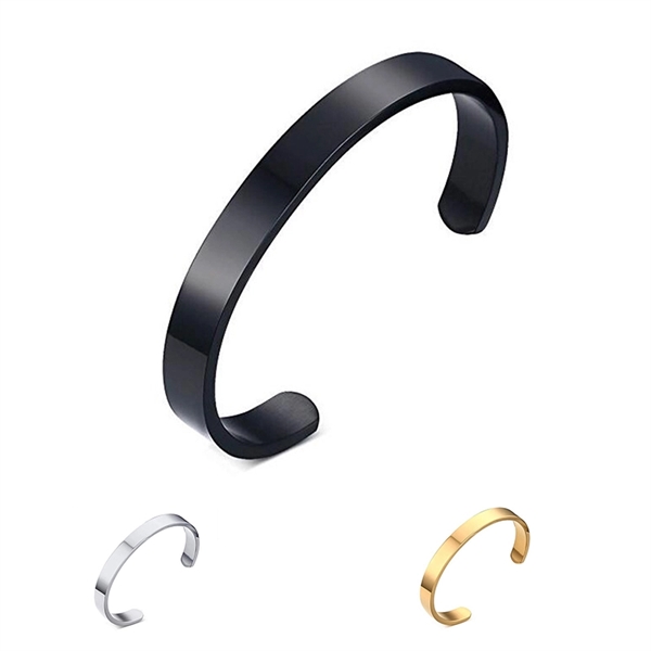 Stainless Steel C-Shaped Opening Bracelet