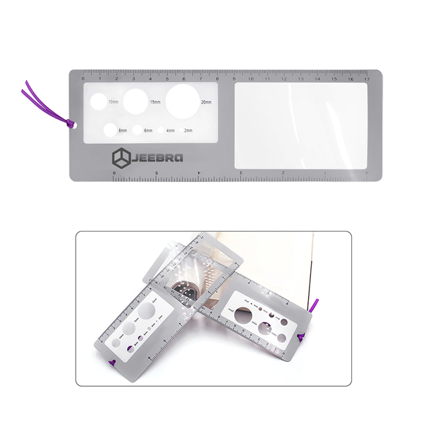 3X Magnifier Bookmark Skin Magnifying Ruler