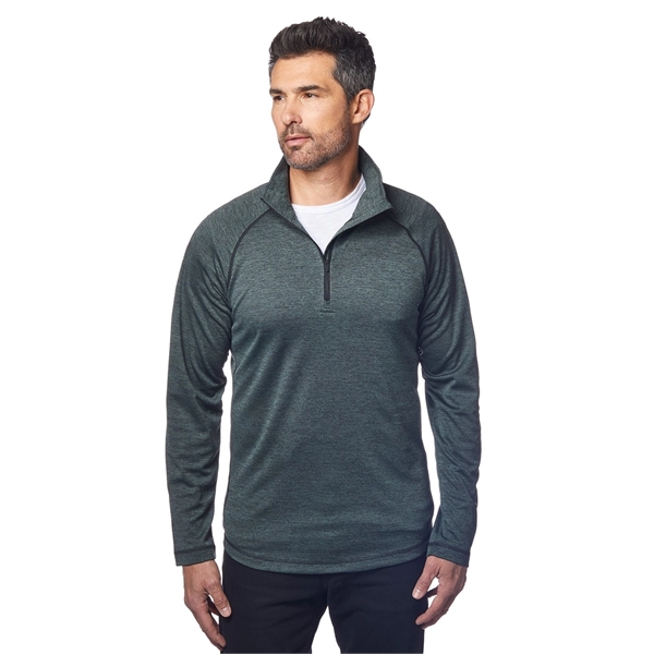 Alpha Heathered Quarter Zip Pullover