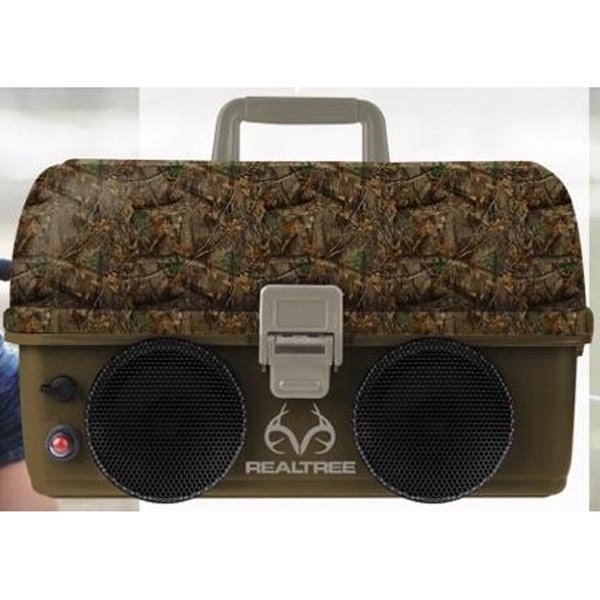 Real Tree Tackle Box w/Bluetooth Speaker