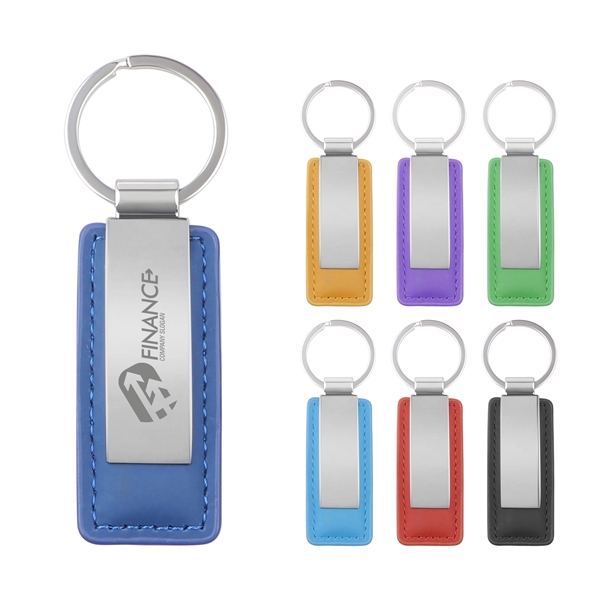 PU Leather Metal Key Tag