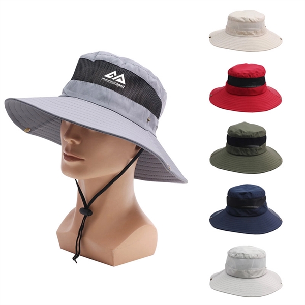 Sun Protection Wide Brim Bucket Fishman Hat